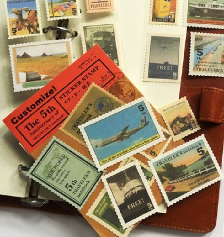 180 Pcs Postage Stamp Style Stickers Set